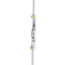 Online Gabriel & Co. Infinity - 14K Yellow Gold and 925 Sterling Silver Bujukan White Sapphire Infinity Bar Necklace