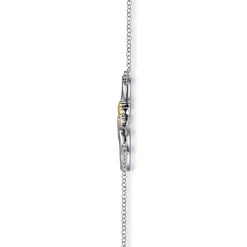 Discount Gabriel & Co. Infinity - 14K Yellow Gold and 925 Sterling Silver Infinity Heart Pendant Necklace