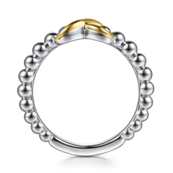 Online Gabriel & Co. Infinity - 14K Yellow Gold and 925 Sterling Silver Bujukan Infinity Ring