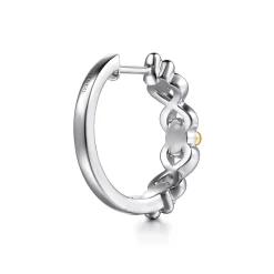 Online Gabriel & Co. Infinity - 14K Yellow Gold and 925 Sterling Silver Bujukan Infinity Intricate Hoop Earrings