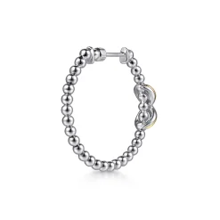 Sale Gabriel & Co. Infinity - 14K Yellow Gold and 925 Sterling Silver Bujukan Infinity Classic Hoop Earrings