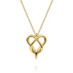 Outlet Gabriel & Co. Infinity - 14K Yellow Gold Heart Infinity Pendant Necklace