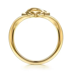 Hot Gabriel & Co. Infinity - 14K Yellow Plain Gold Heart Infinity Ring