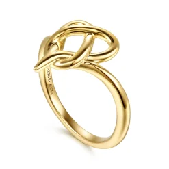 Hot Gabriel & Co. Infinity - 14K Yellow Plain Gold Heart Infinity Ring