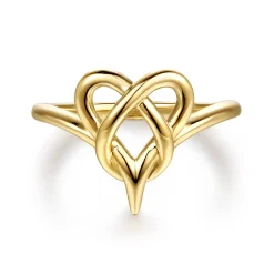 Hot Gabriel & Co. Infinity - 14K Yellow Plain Gold Heart Infinity Ring
