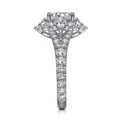Outlet Gabriel & Co. Iolana - Platinum Fancy Halo Round Diamond Engagement Ring