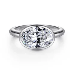 Online Gabriel & Co. Irene - 14K White Gold East West Bezel Set Diamond Engagement Ring