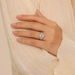 Sale Gabriel & Co. Iryna - 14K White Gold Bezel Set Oval Diamond Engagement Ring