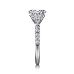 Hot Gabriel & Co. Isabel - 14K White Gold Oval Three Stone Diamond Engagement Ring