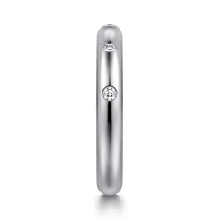 Discount Gabriel & Co. Isolda - 14K White Gold Flush Set 5 Stone Diamond Anniversary Band - 0.12 ct