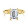 Clearance Gabriel & Co. Isolde - 14K Yellow Gold Emerald Cut Solitaire Diamond Engagement Ring