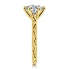 Clearance Gabriel & Co. Isolde - 14K Yellow Gold Round Solitaire Diamond Engagement Ring