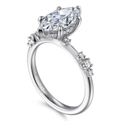 Gabriel & Co. Jaelyn - 14K White Gold Marquise Shape Diamond Engagement Ring