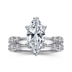 Gabriel & Co. Jaelyn - 14K White Gold Marquise Shape Diamond Engagement Ring
