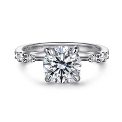 Outlet Gabriel & Co. Jaelyn - 14K White Gold Round Diamond Engagement Ring