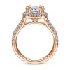 Outlet Gabriel & Co. James - 14K Rose Gold Cushion Halo Diamond Engagement Ring