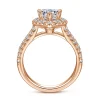 Outlet Gabriel & Co. James - 14K Rose Gold Pear Shape Halo Diamond Engagement Ring