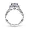 Online Gabriel & Co. James - 14K White Gold Cushion Halo Diamond Engagement Ring