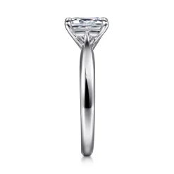 Hot Gabriel & Co. Jamie - 14K White Gold Emerald Cut Diamond Engagement Ring