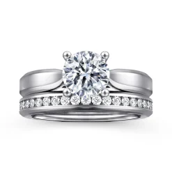 Discount Gabriel & Co. Jamie - 14K White Gold Round Diamond Engagement Ring