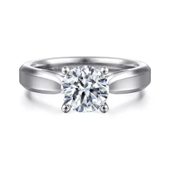 Discount Gabriel & Co. Jamie - 14K White Gold Round Diamond Engagement Ring