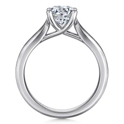 Discount Gabriel & Co. Jamie - 14K White Gold Round Diamond Engagement Ring