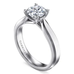 Discount Gabriel & Co. Jamie - 14K White Gold Round Diamond Engagement Ring