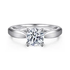 Hot Gabriel & Co. Jamie - 14K White Gold Round Diamond Engagement Ring