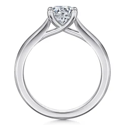 Hot Gabriel & Co. Jamie - 14K White Gold Round Diamond Engagement Ring