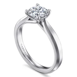 Hot Gabriel & Co. Jamie - 14K White Gold Round Diamond Engagement Ring