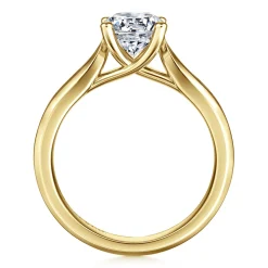 Discount Gabriel & Co. Jamie - 14K Yellow Gold Round Diamond Engagement Ring