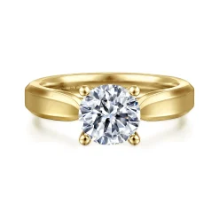 Discount Gabriel & Co. Jamie - 14K Yellow Gold Round Diamond Engagement Ring