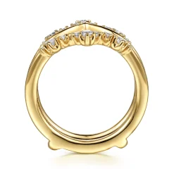 Best Gabriel & Co. Janidi - 14K Yellow Gold Prong set Diamond Ring Enhancer - 0.35 ct