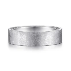 Hot Gabriel & Co. Jaxson - 14K White Gold 6mm - Brushed Finish Men's Wedding Band