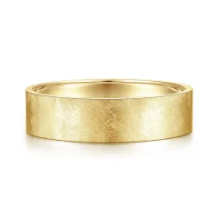 Sale Gabriel & Co. Jaxson - 14K Yellow Gold 6mm - Brushed Finish Men's Wedding Band
