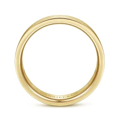 Sale Gabriel & Co. Jaxson - 14K Yellow Gold 6mm - Brushed Finish Men's Wedding Band