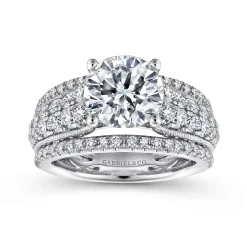 Gabriel & Co. Jessa - 14K White Gold Round Diamond Engagement Ring