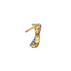 New Gabriel & Co. J Hoop Earrings 14K White and Yellow Gold Diamond 0.35ct