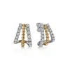 New Gabriel & Co. J Hoop Earrings 14K White and Yellow Gold Diamond 0.35ct