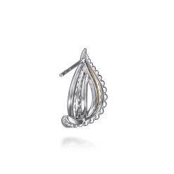 Hot Gabriel & Co. J Hoop Earrings 14K Yellow Gold and 925 Sterling Silver Bujukan