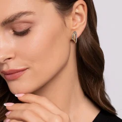 Outlet Gabriel & Co. J Hoop Earrings 14K Yellow Gold and 925 Sterling Silver Bujukan