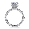 Hot Gabriel & Co. Joanie - 14K White Gold Round Diamond Engagement Ring