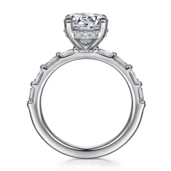 Hot Gabriel & Co. Joanie - 14K White Gold Round Diamond Engagement Ring