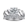 Hot Gabriel & Co. Joie - 14K White Gold Twisted Diamond Engagement Ring