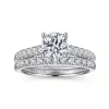 Clearance Gabriel & Co. Jones - 14K White Gold Round Diamond Engagement Ring