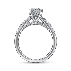 Clearance Gabriel & Co. Jones - 14K White Gold Round Diamond Engagement Ring