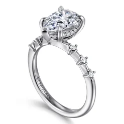 Outlet Gabriel & Co. Joplin - 14K White Gold Pear Shape Diamond Engagement Ring