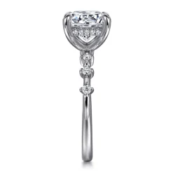 Discount Gabriel & Co. Joplin - 14K White Gold Round Diamond Engagement Ring
