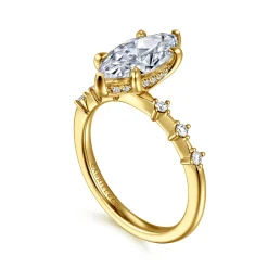 Best Gabriel & Co. Joplin - 14K Yellow Gold Marquise Shape Diamond Engagement Ring
