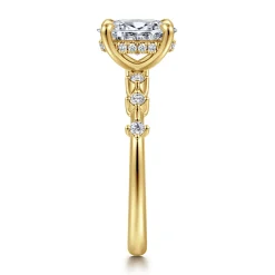 Best Gabriel & Co. Joplin - 14K Yellow Gold Oval Diamond Engagement Ring